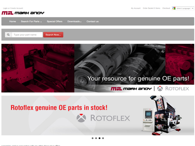 Online store for Mark Andy parts launched